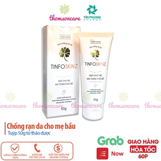 Kem chống rạn da cho bà bầu TinfoskinZ ở bụng, mông, bắp tay, đùi, giảm chảy xệ da sau sinh giúp da mềm mịn căng mọng