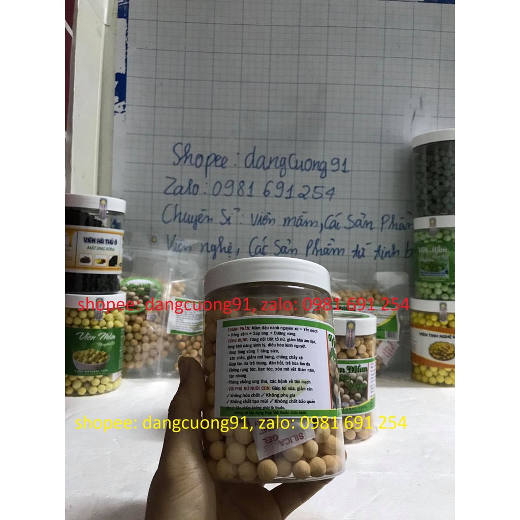 viên mầm hồng sâm collagen tăng vòng 1 ( túi 500g )