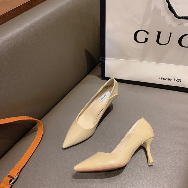 Giày cao gót da trơn gót nhọn fullbox hàng quảng châu cao cấp