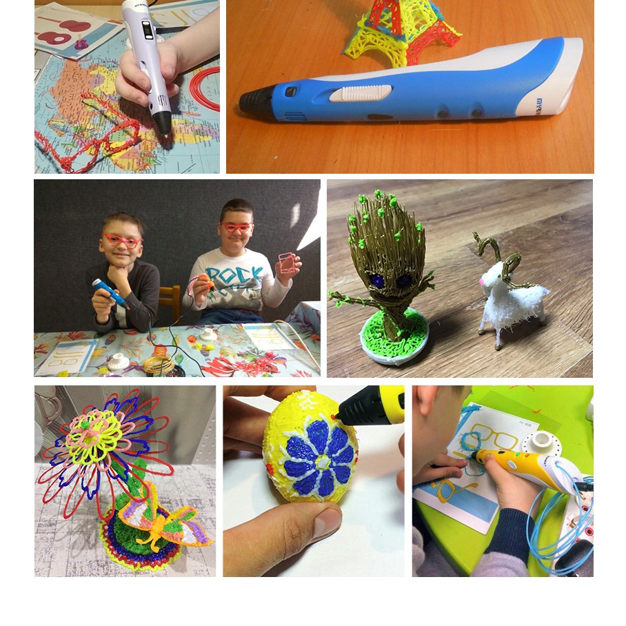 RP-200A 3D Printing Pen Using PCL material Free Filament Low Temperature Protection for Kid Gift Toy USB 3D Pens