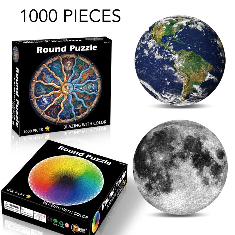 Bộ Xếp Hình 1000 Miếng Mặt Trời, Mặt Trăng và Trái Đất
