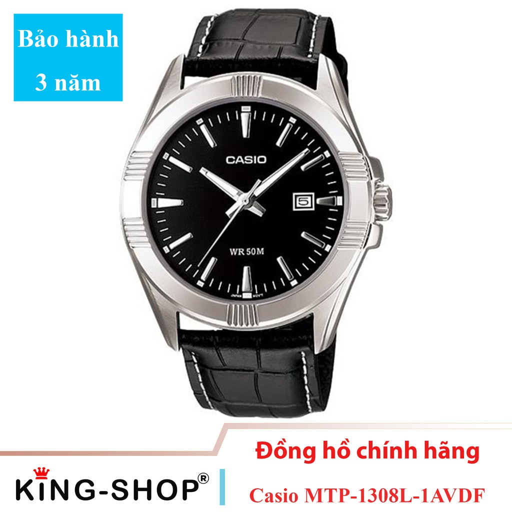 Đồng hồ nam Casio Standard thể thao, điện tử giá rẻ - Dây da, chống nước 5 ATM (MTP-1308L-1AVDF)