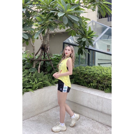 Áo tanktop dây Time to chang the body thể thao tập gym yoga nữ