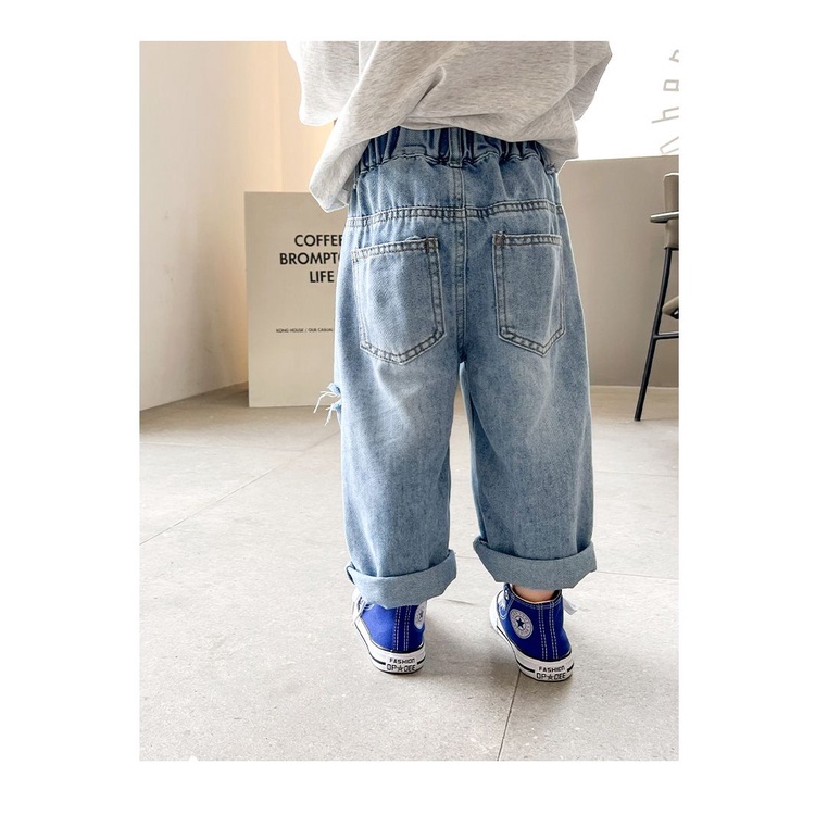 Quần Jeans Rách Phong Cách Hàn Quốc Thời Trang Mùa Hè Mới Cho Bé Trai 0720