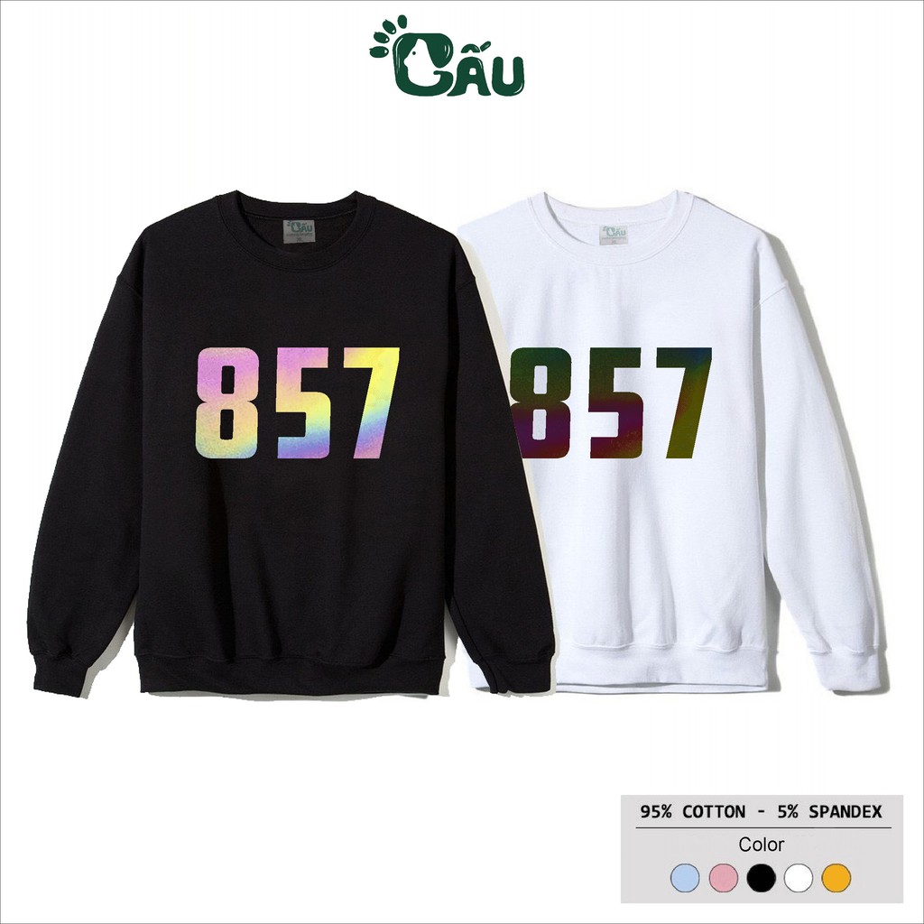 Áo sweater GẤU 194 vải thu đông co dãn, dày dặn mềm mịn form rộng phong cách Unisex - 857 | BigBuy360 - bigbuy360.vn