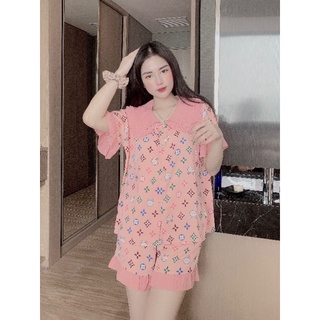 Bộ đồ mặc nhà quần cộc thiết kế lụa mango