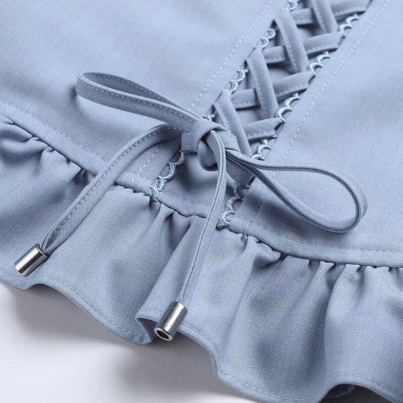 Đầm xanh đan dây Peacebird