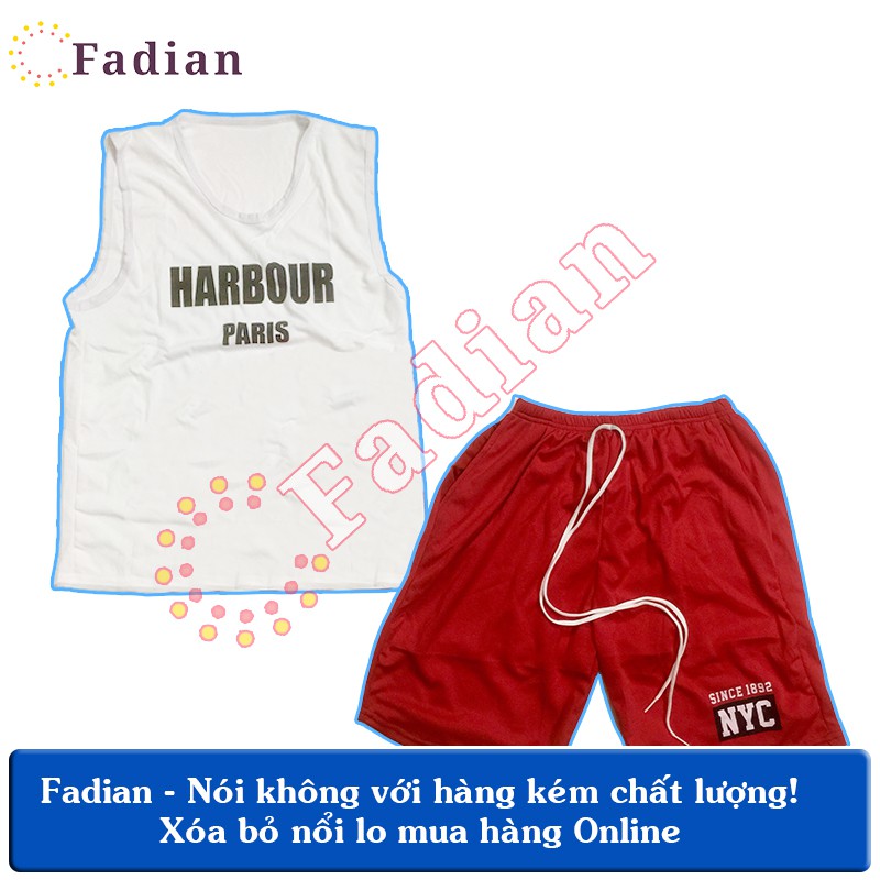 Đồ bộ nam tập gym, set quần áo thể thao nam nữ mặc nhà Unisex 3 lỗ phong cách Ulzzang in chữ HABOUR - đủ size