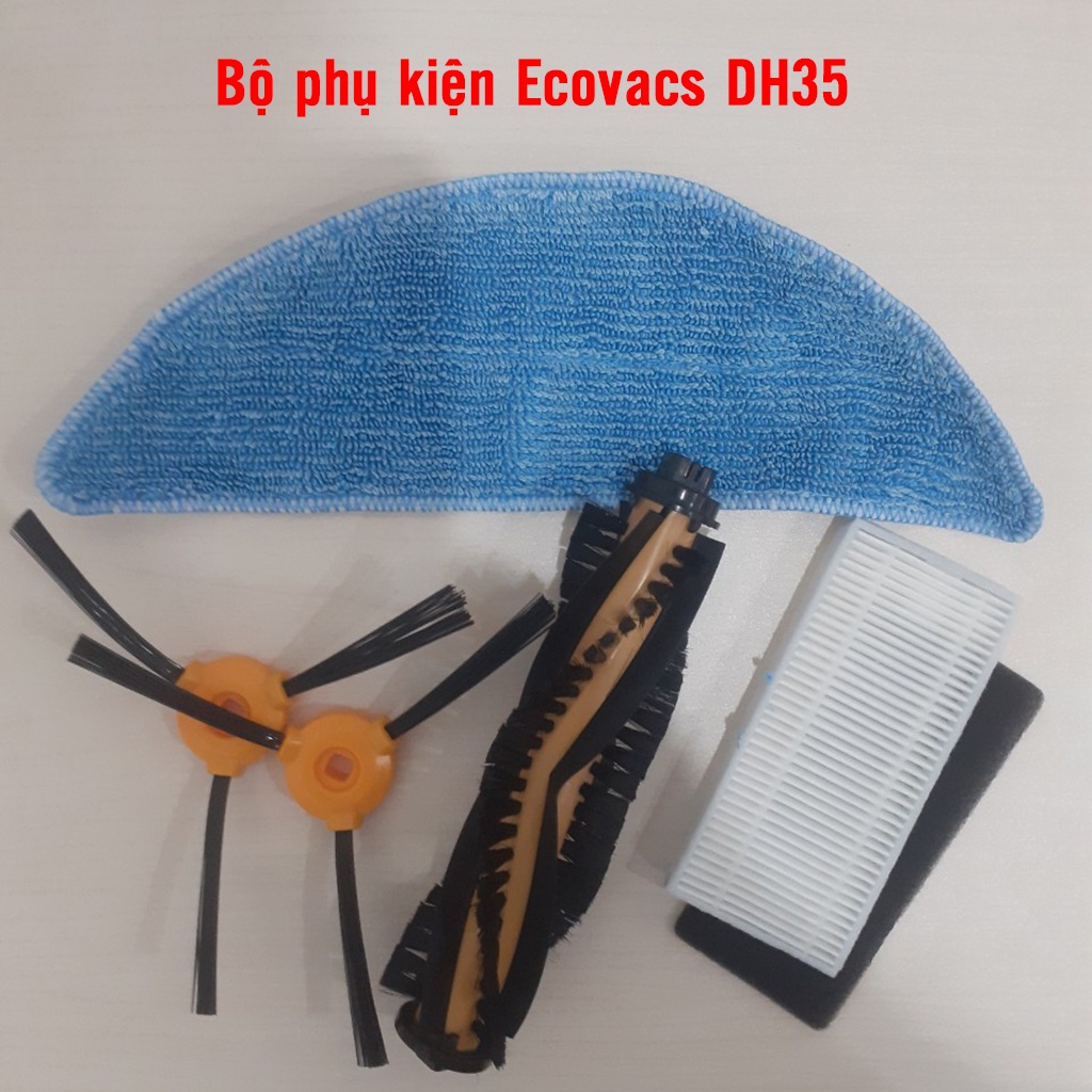 Phụ kiện robot hút bụi Ecovacs Deebot DH35 - DH36 - DH43 - DH45 - DH56, khăn lau, lọc bụi, chổi quét, chổi giữa
