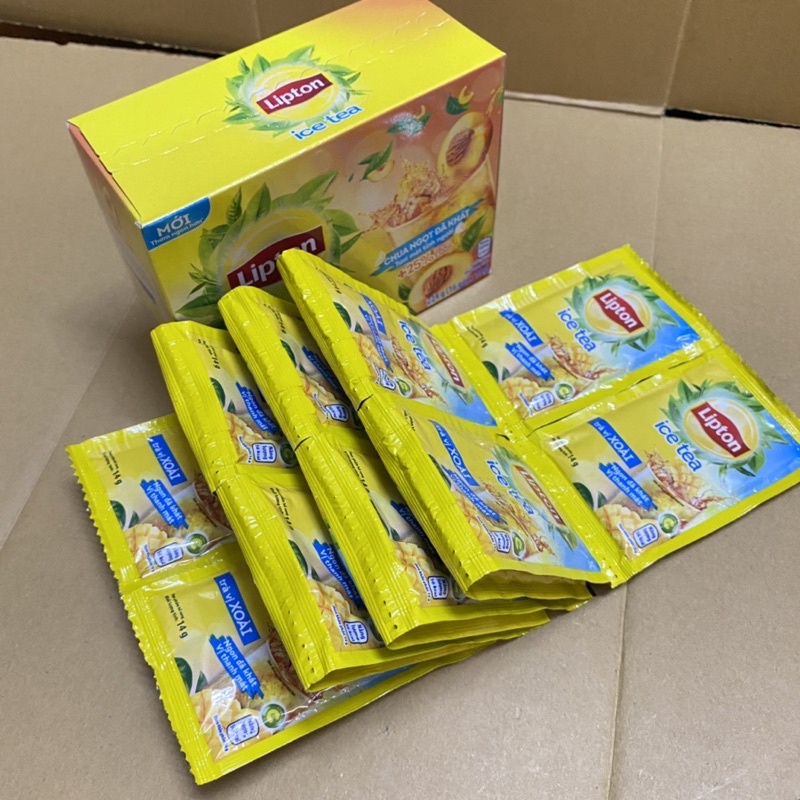 [16 Gói x14g][Đào] Hộp Trà Pha Hoà Tan Lipton