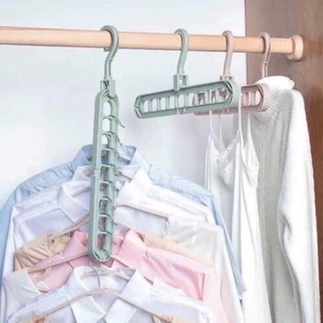 Móc nhựa đa năng tiết kiệm diện tích 9 lỗ