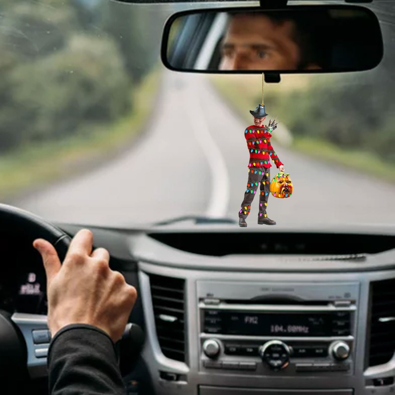 Phụ Kiện Treo Trang Trí Gương Chiếu Hậu Xe Hơi Phong Cách Kinh Dị