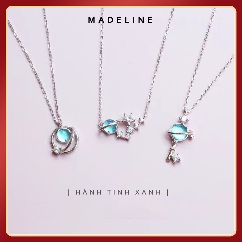 Dây chuyền nữ Madeline V49 hành tinh xanh đính đá kiểu mới hiện đại cá tính