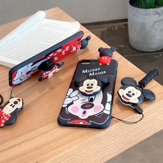 Xiaomi Redmi Note 9s 9 8 7 6 5 Pro Minnie Mickey Doraemon Doll Case Soft + Hanger