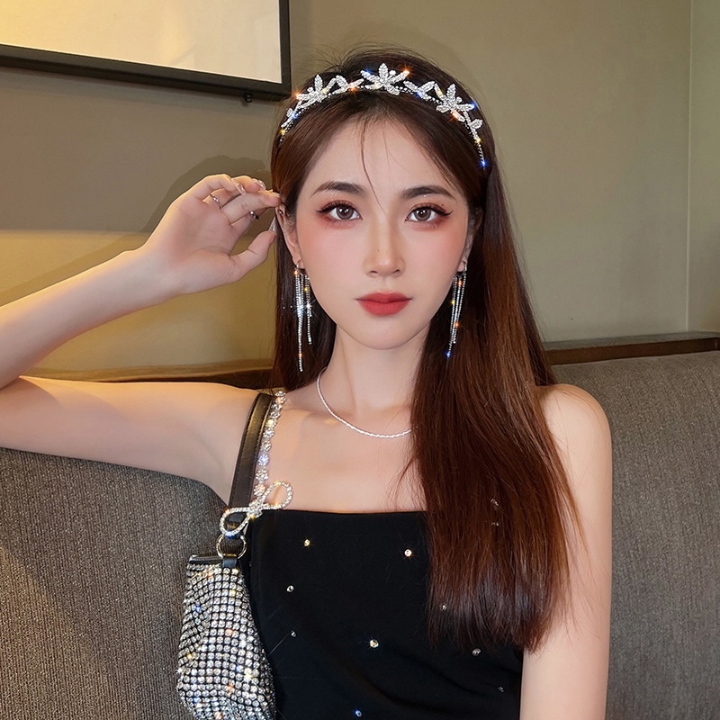 Băng đô tóc gắn hoa khô phong cách tiểu thư_M1712