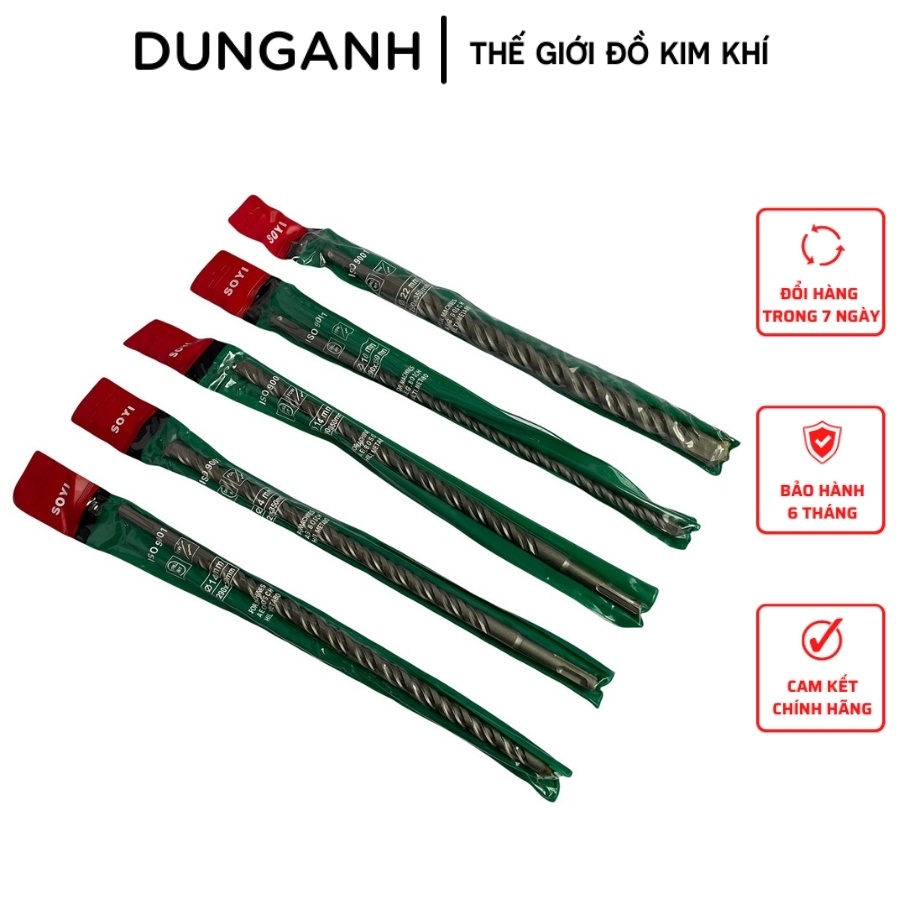 Mũi khoan bê tông Kim Khí Dung Anh mũi khoan xuyên tường Soyi dài 350mm