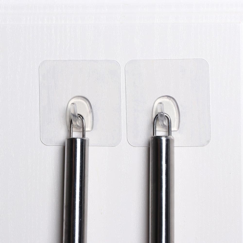 Set 1 / 6 Móc Treo Đồ Dán Tường Trong Suốt Tiện Dụng