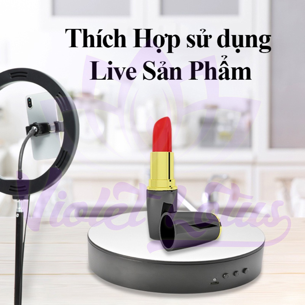 Đế xoay bàn xoay trưng bày sản phẩm xoay 360 độ trái phải size 15cm 20cm25cm32cm pin_ điện 220v