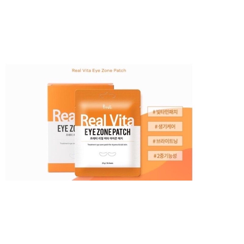 MẶT NẠ MẮT HÀN QUỐC REAL VITA GIẢM THÂM, SÁNG DA, LÀM ĐẦY NẾP NHĂN KHOÉ MẮT GÓI 30 MIẾNG | BigBuy360 - bigbuy360.vn