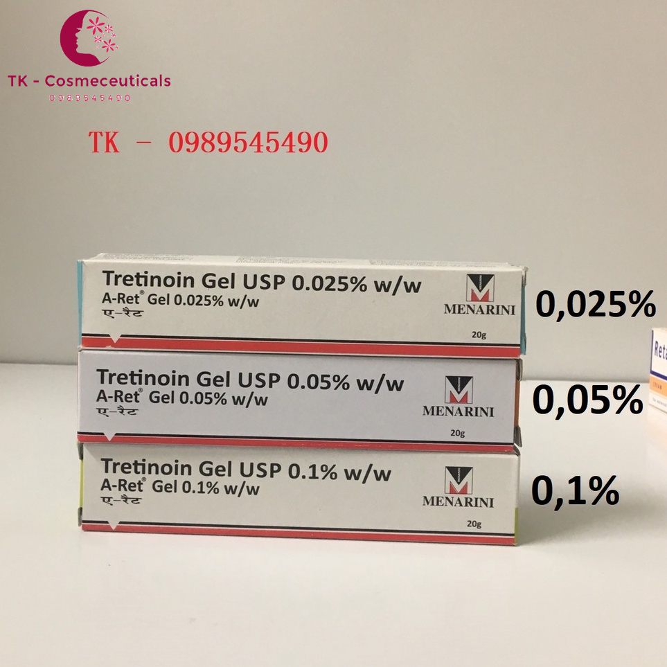Tretinoin Aret Gel Dưỡng Giảm mụn, Chống Lão Hóa Da - 20g