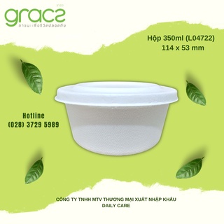 10 Hộp bã mía Thái Lan 350ml kèm nắp - thương hiệu Gracz