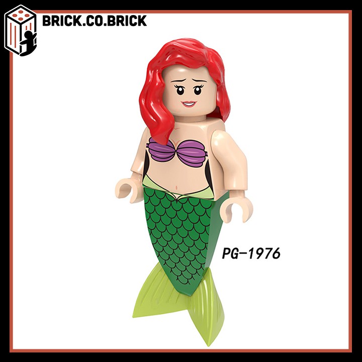 Disney Chuột Mickey Nàng TIên Cá Ariel Đồ chơi Lắp Ráp Minifig và Non LEGO Mô Hình Hoạt Hình Disney