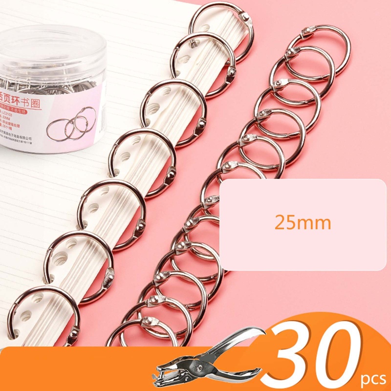 Set 30 / 50 Vòng Kim Loại Làm Thẻ Sổ Lưu Niệm DIY