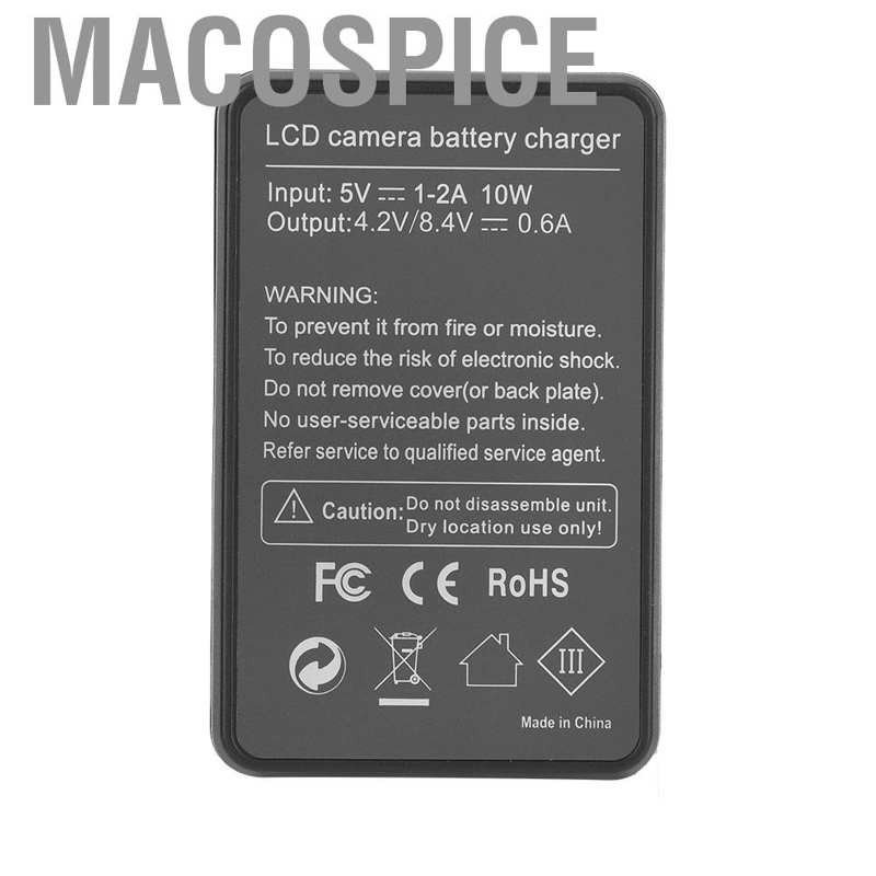 Bộ Sạc Pin Máy Ảnh Macospice Nb-6L Cho Canon Sx710 Sx610 Sx520 Sx700