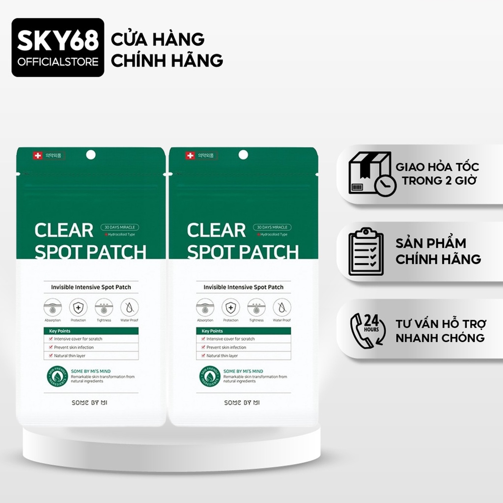Combo 2 Miếng Dán Giảm Mụn Some By Mi Clear Spot Patch  x 2