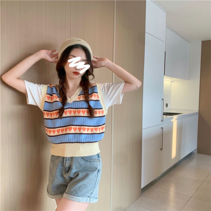 Áo không tay kiểu hàn quốc thời trang retro