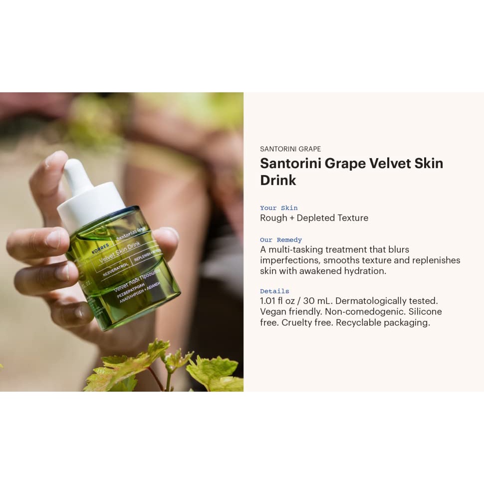 Dầu dưỡng da KORRES Santorini Grape Velvet Skin Drink