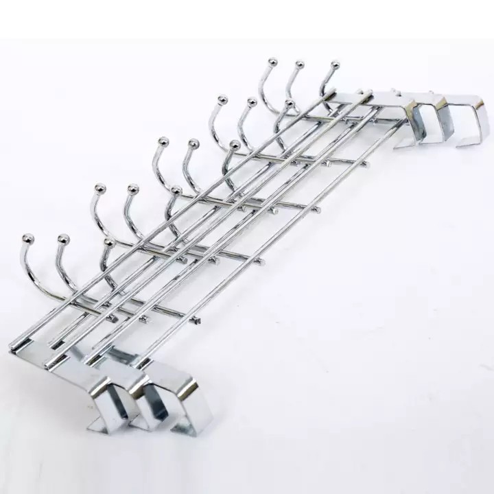 Móc Treo Đồ Sau Cánh Cửa Nhà Tắm Cánh Tủ Bếp, Giá Treo Đồ Inox 5 Móc tiện Lợi