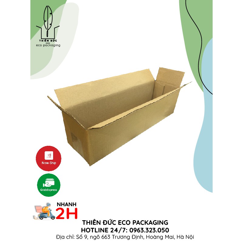 COMBO 60 THÙNG CARTON 38x10x10 CM GIÁ RẺ - BAO BÌ XANH -THÙNG GIẤY đựng phụ kiện điện thoại, linh kiện, đóng hàng