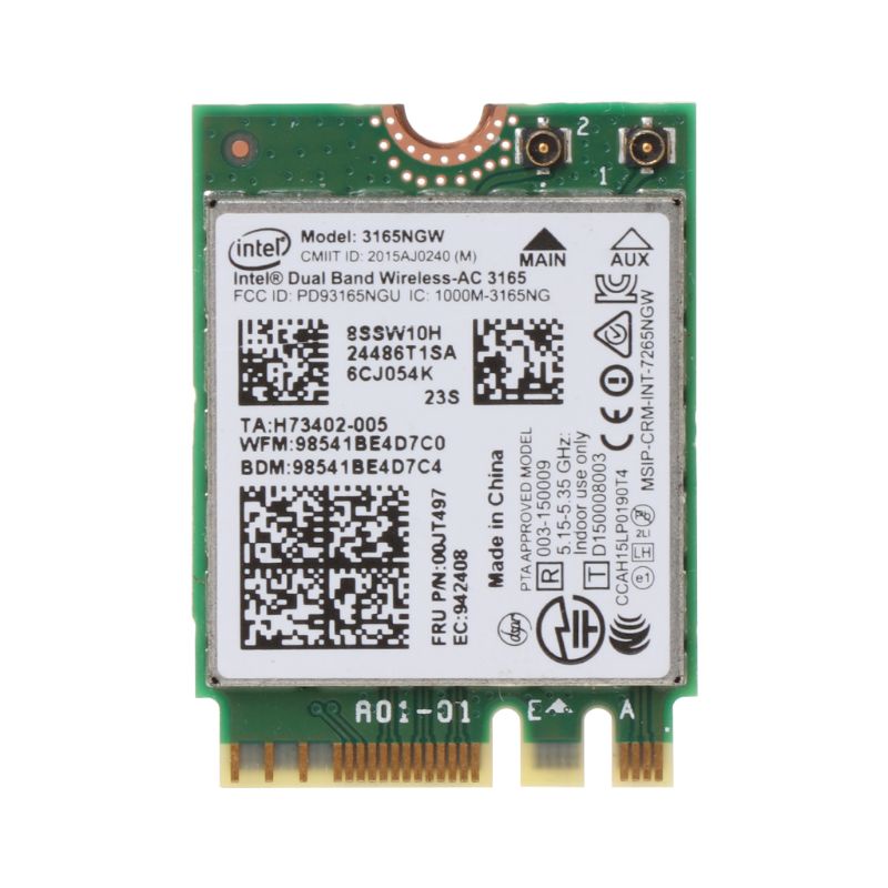 Thẻ WiFi Băng Tần Kép Không Dây QJ 3165 3165NGW 802 11ac NGFF Dành Cho M 2 Adapt