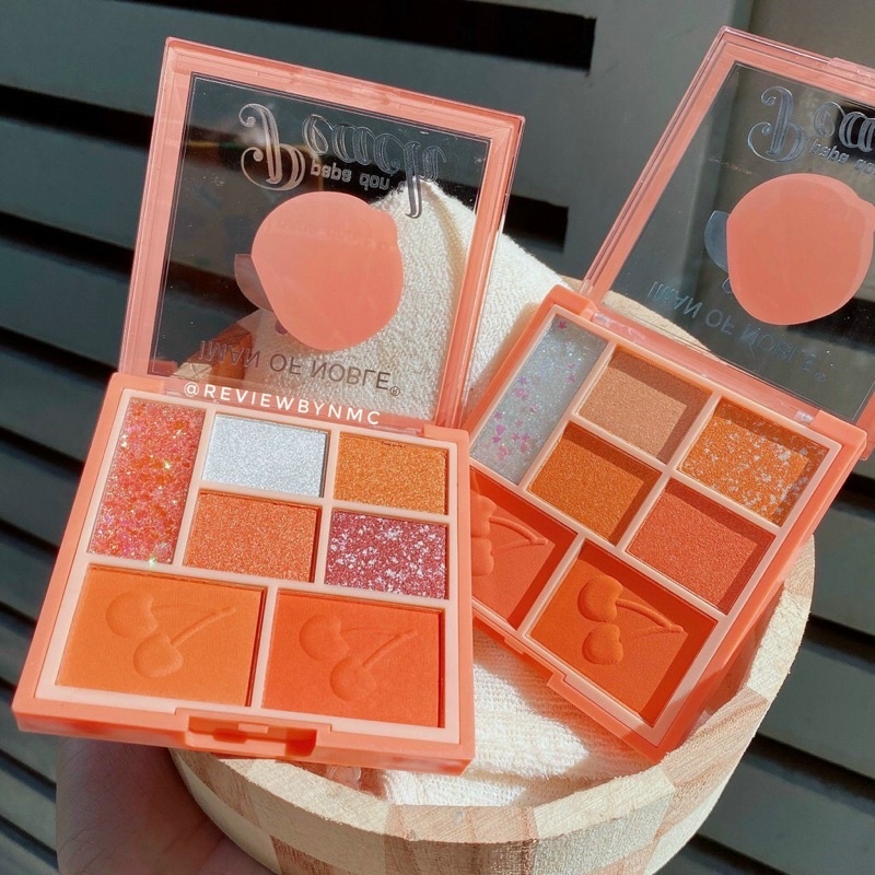 Phấn Mắt Nhũ Kim Tuyến iMan Peach 7 Ô & Má Hồng
