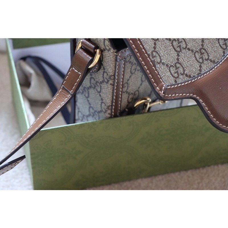 Túi đeo chéo cao cấp thương hiệu Gucci GG/GC hoạ tiết cổ điển phong cách retro