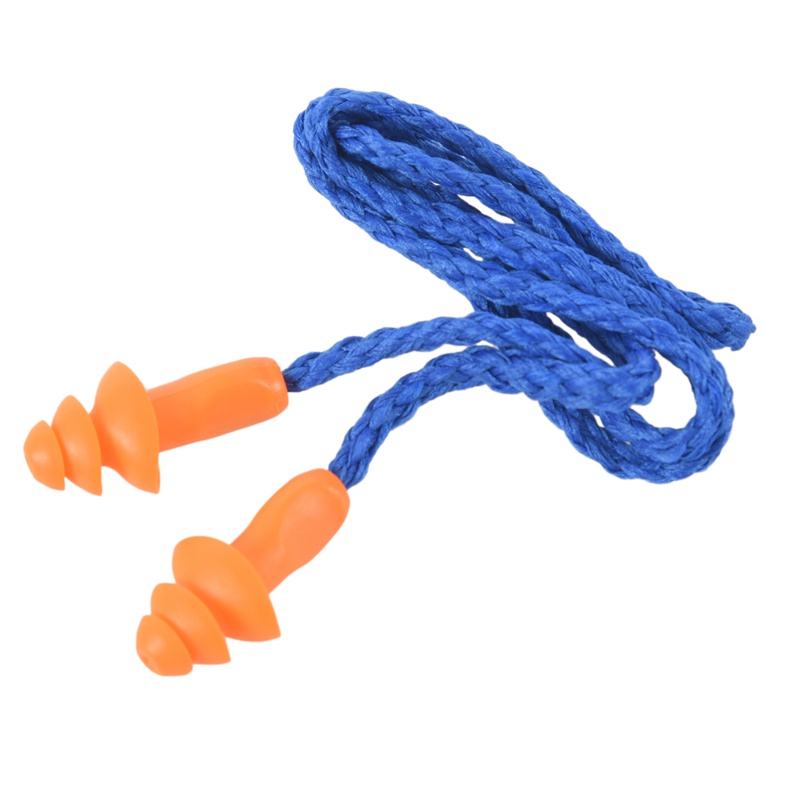 Set 10 Nút Bịt Tai Bằng Silicon Mềm Bảo Vệ Tai Chống Ồn Màu Xanh Dương / Cam Dùng Khi Làm Việc Tại Nhà