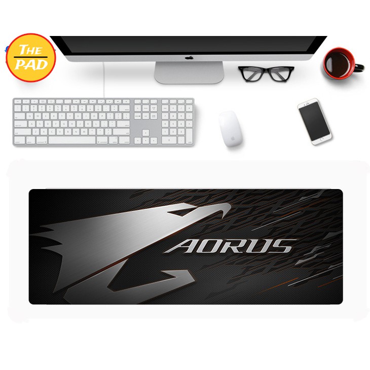 Lót Chuột Cỡ Lớn 30x80 cm, Full Bộ Aorus ROG Gaming, Chất Liệu Cao Su Tự Nhiên