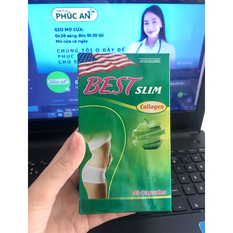 VIÊN UỐNG GIẢM CÂN CỦA MỸ BEST SLIM COLLAGEN USA (LỌ 40 VIÊN)
