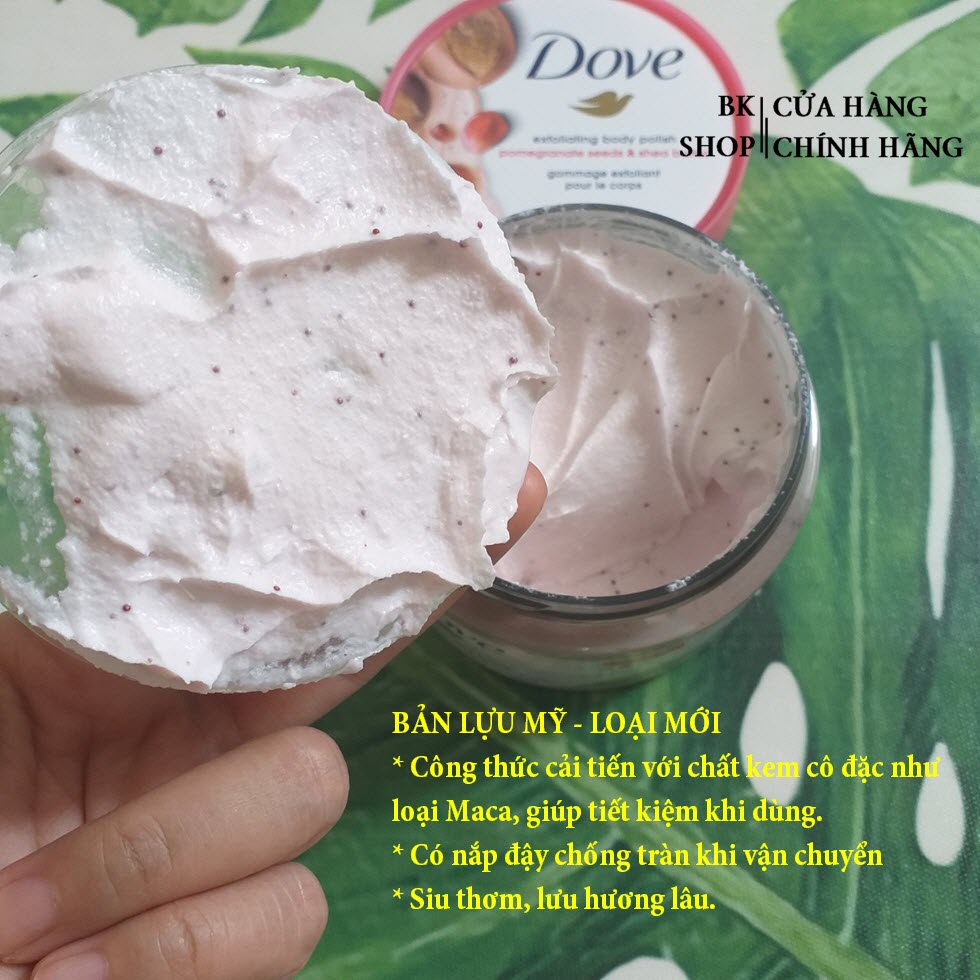 [Date 2025 - Bản Mỹ/ Đức/ Cadana] Tẩy Da Chết Toàn Thân, Body DOVE Creme Dusch Peeling