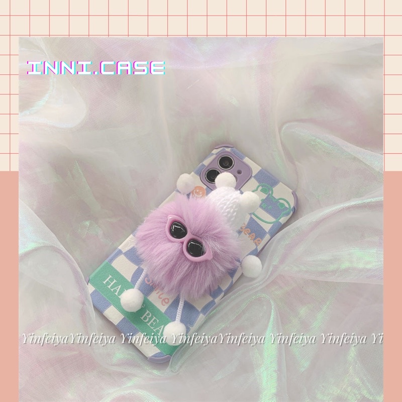Ốp Iphone kèm gấu cute 13 Pro Max/13/13 Pro/12 Pro Max/12/12 Pro/11 Pro Max/11/Xs Max/X/Xs/8 Plus/7 Plus