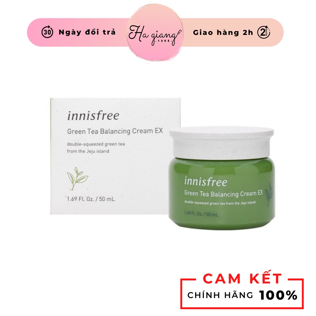 Kem dưỡng trà xanh Innisfree Green Tea Balancing Cream EX 50 mL cấp ẩm cho da