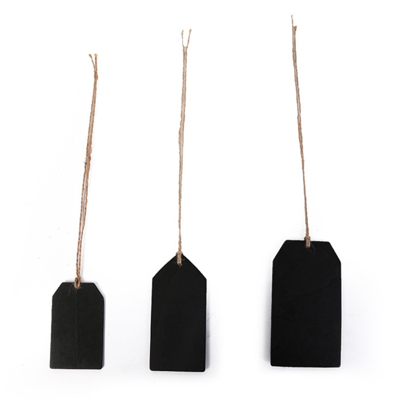 Bộ 50 Tấm Nhãn Đen Có Thể Xóa Được Dùng Đánh Dấu Kèm Dây Treo Tiện Dụng