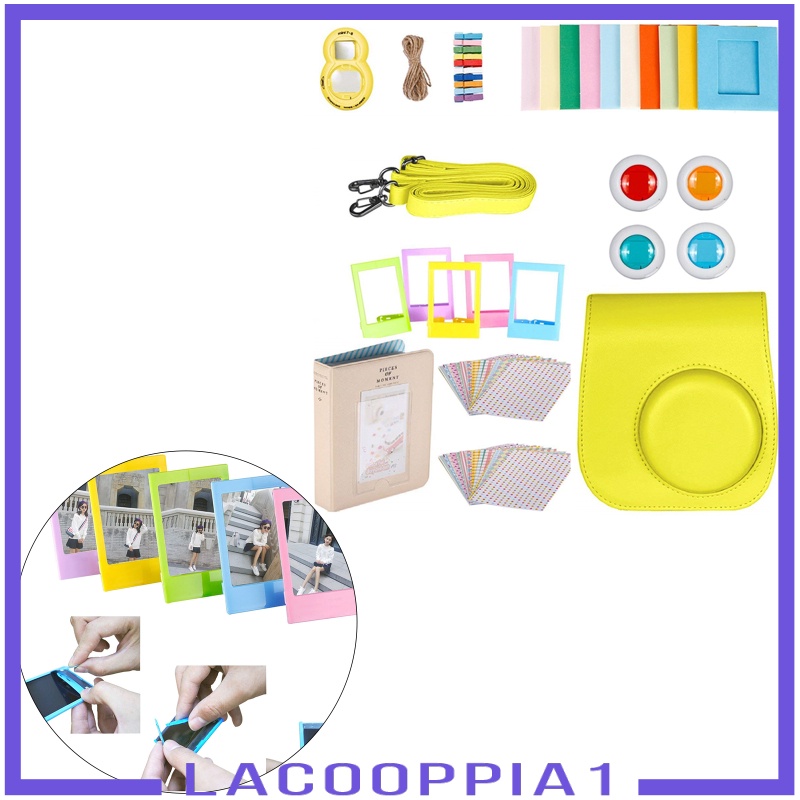 [LACOOPPIA1] Accessories Bundle Kit For Fujifilm Instax Mini 9 Camera With Straps