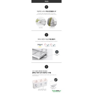 Kệ Chén Đĩa 2 Tầng Lock&Lock Dish Rack LDR2001 Trắng