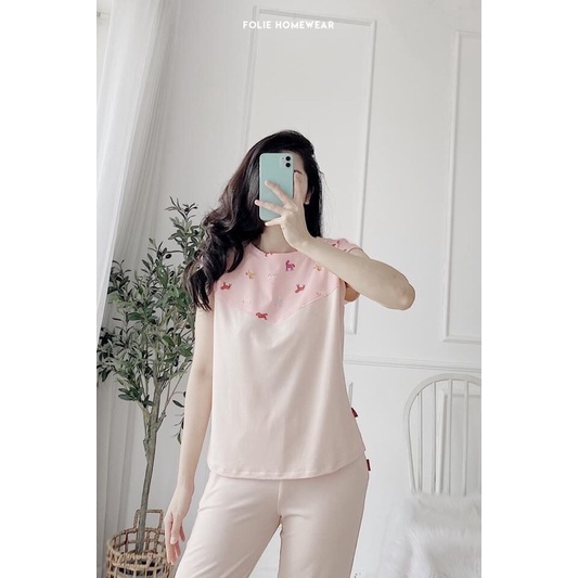 ⚡️BÁN SỈ⚡️Bộ mặc nhà cotton hình kỳ lân quần ngố
