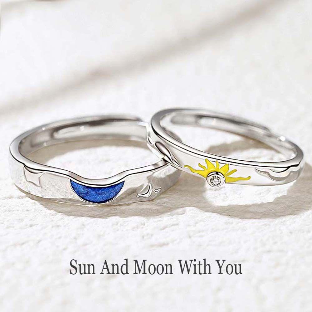 Nhẫn Hở Tùy Chỉnh Đính Kim Cương Phong Cách Hàn Quốc Cổ Điển Thời Trang Cho Nam Và Nữ