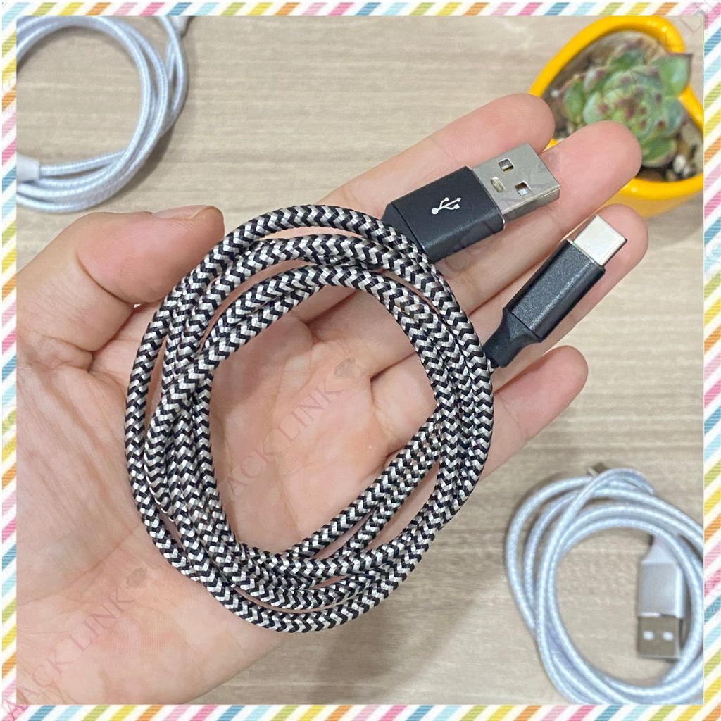 Dây Cáp Sạc Dù Cổng Type C - Micro USB - Dây Cáp Sạc Nhanh Pin Dự Phòng Tai Nghe Bluetooth Không Dây I12 Điện Thoại
