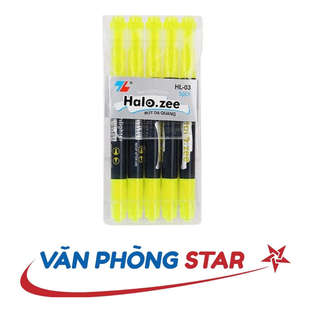 5 Cây Bút dạ quang HL-03 vàng Thiên Long