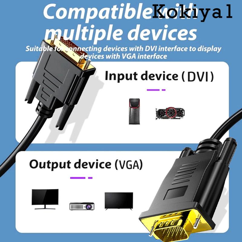 Cáp Chuyển Đổi DVI D 24 + 1 Sang VGA 1M Màu Đen Cho HDTV